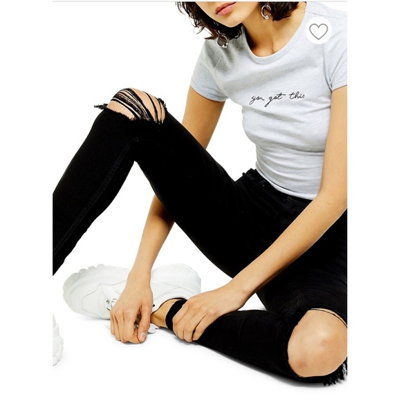 Topshop distressed Jamie jeans - Picture 3 of 9